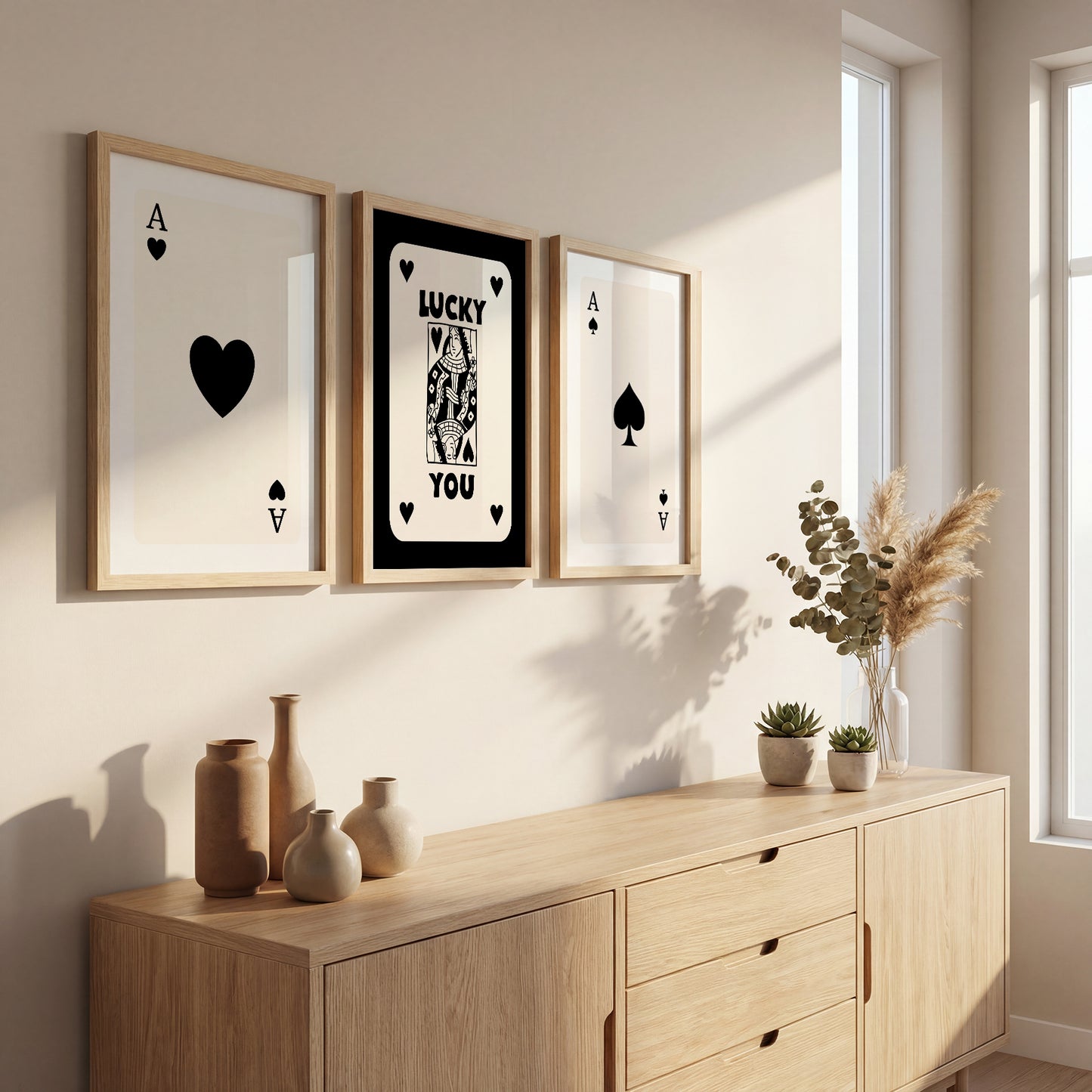 Ace & Lucky Trio Wall Frames Set of 3