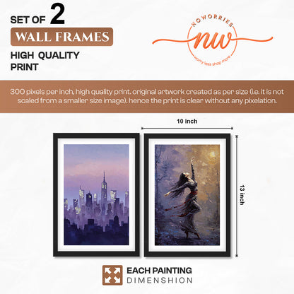 Dancer & Skyline Framed Set
