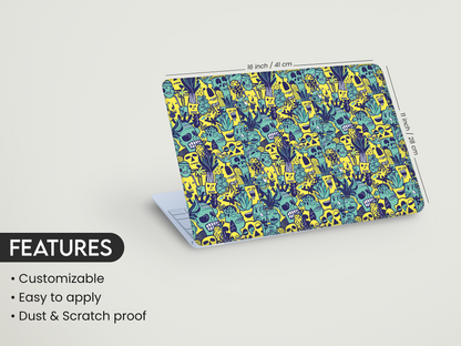 Neon Pop Doodle Laptop Skin