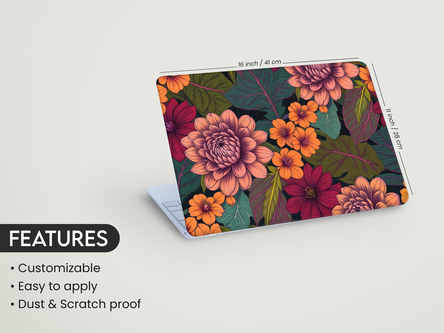 Autumn Bloom Floral Laptop Skin