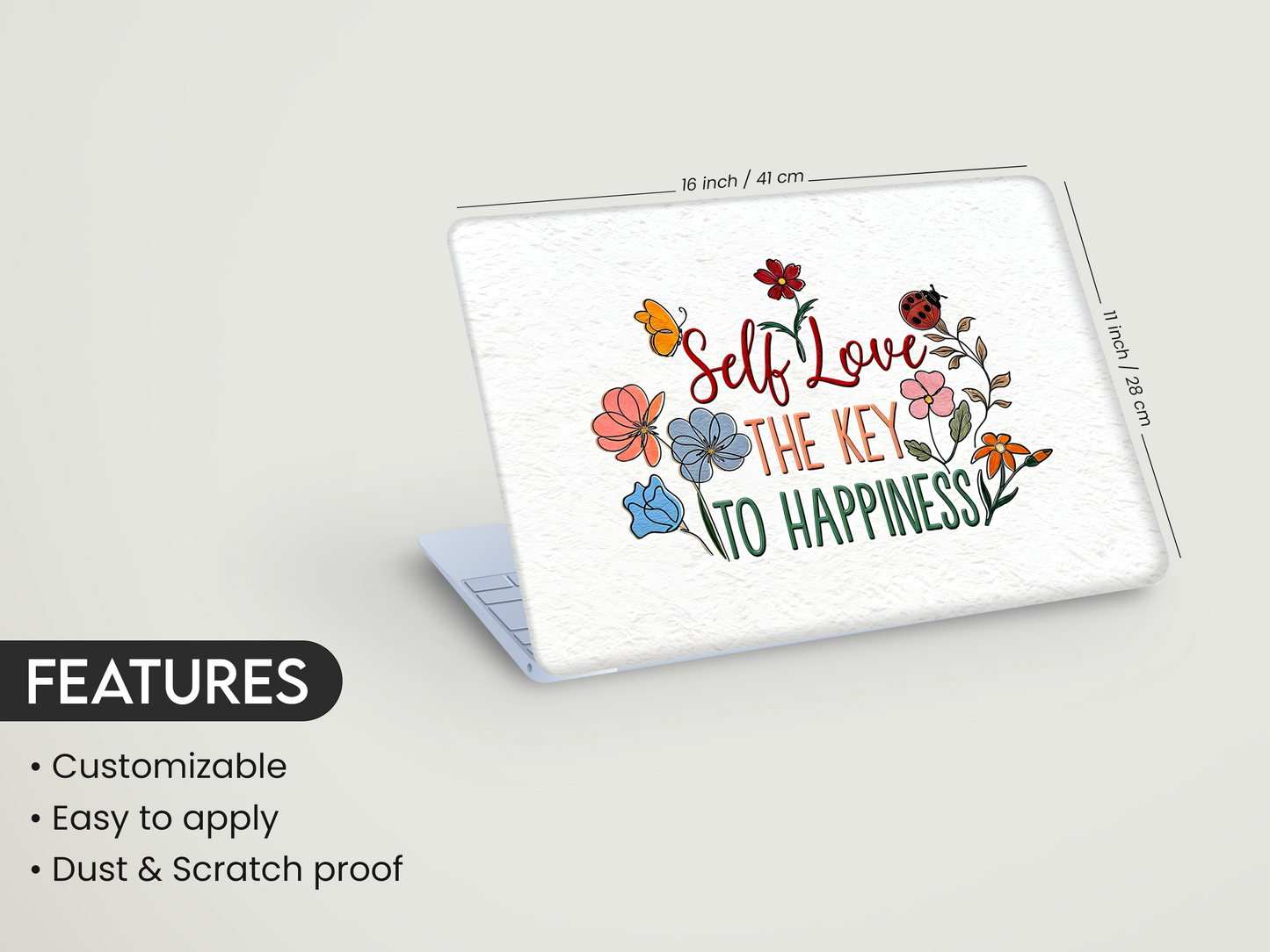 Self Love Floral Laptop Skin