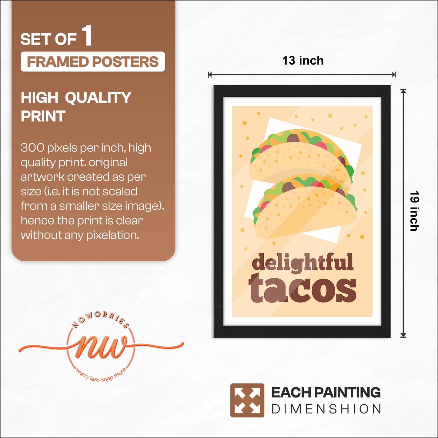 Tasty Tacos Wall Frame