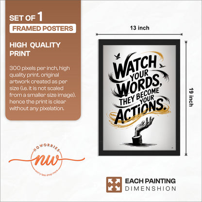 Watch Your Words Inspirational Poster