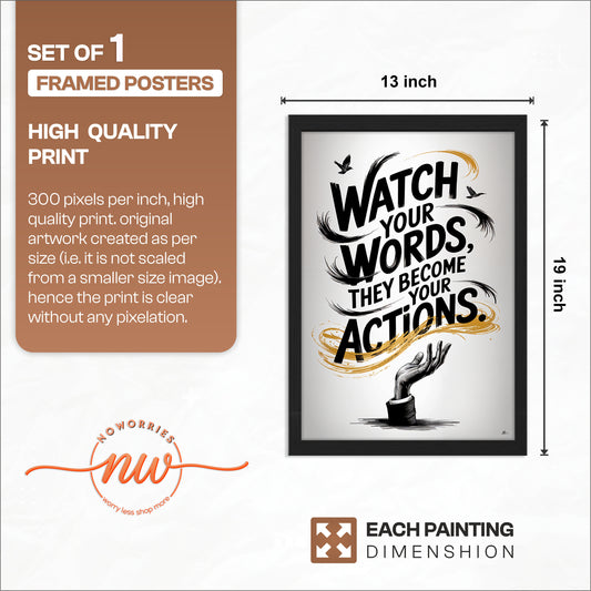Watch Your Words Inspirational Poster