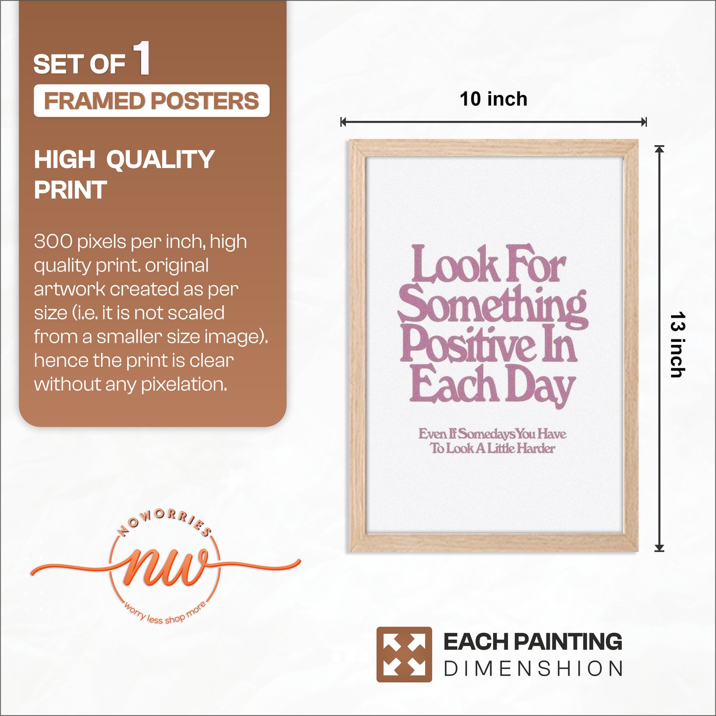 Look for Something Positive Quote Poster