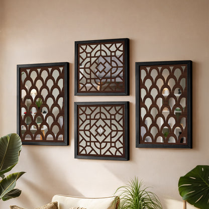 Scallop Arch Mirror Set Set of 4
