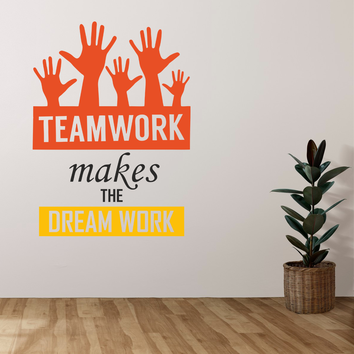 Motivational Teamwork Office/School Wall Sticker
