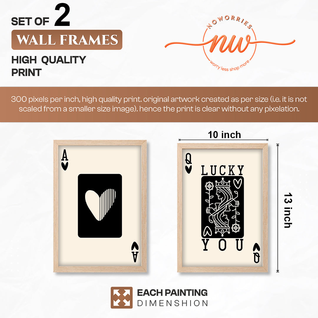 Playing Card Romance Wall Art Set