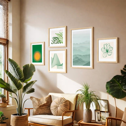 Mountain Mist Wall Art Set of 5
