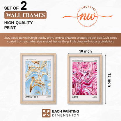 Affection & Love Marble Poster Set of 2