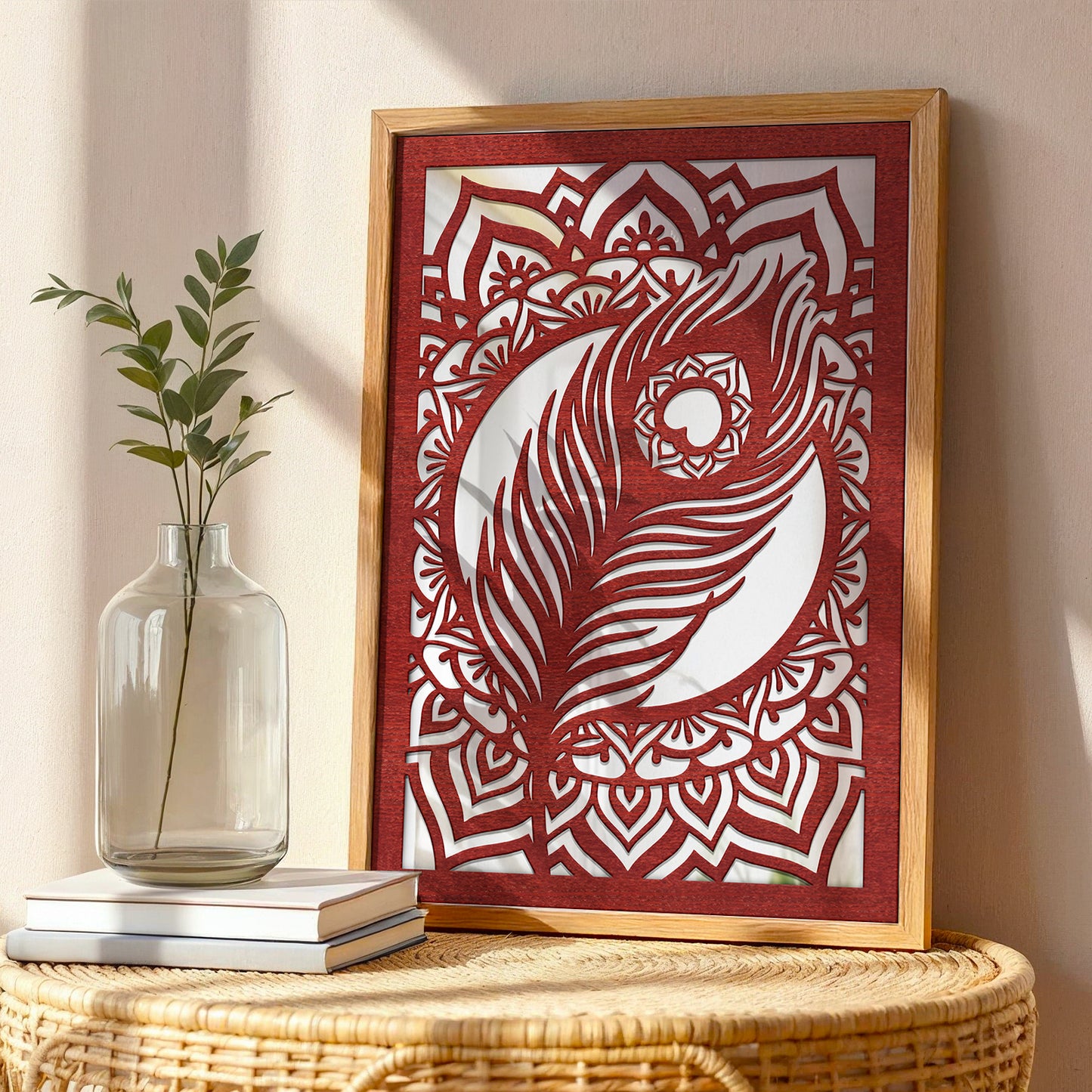 Krishna Morpankh Pinewood Laser Wall Art