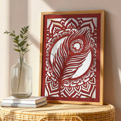 Krishna Morpankh Pinewood Laser Wall Art