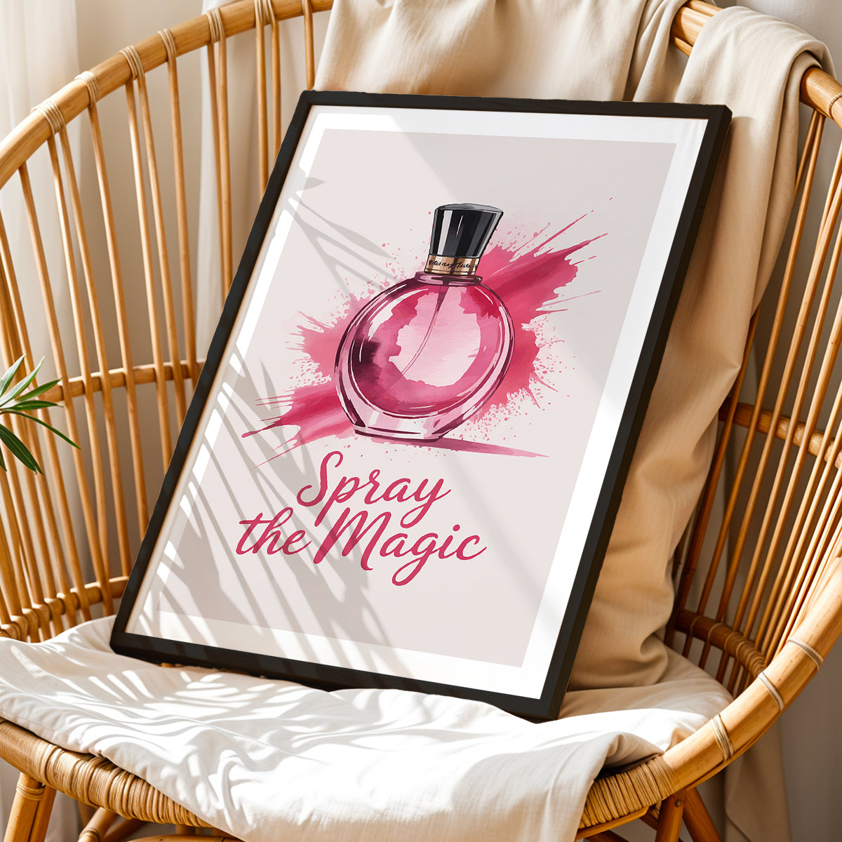 Spray the Magic Perfume Framed Wall Art