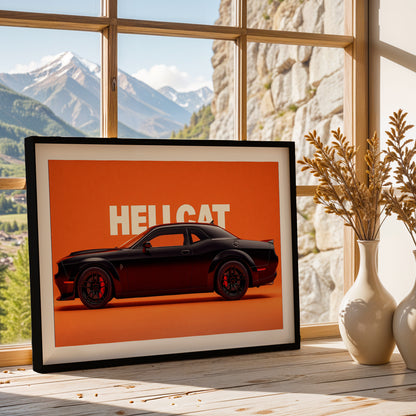 Dodge Hellcat Muscle Wall Frame