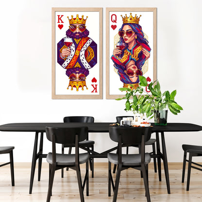 Royal King & Queen Wine Duo Wall Frame