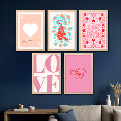 Love-Themed Wall Art Set of 5