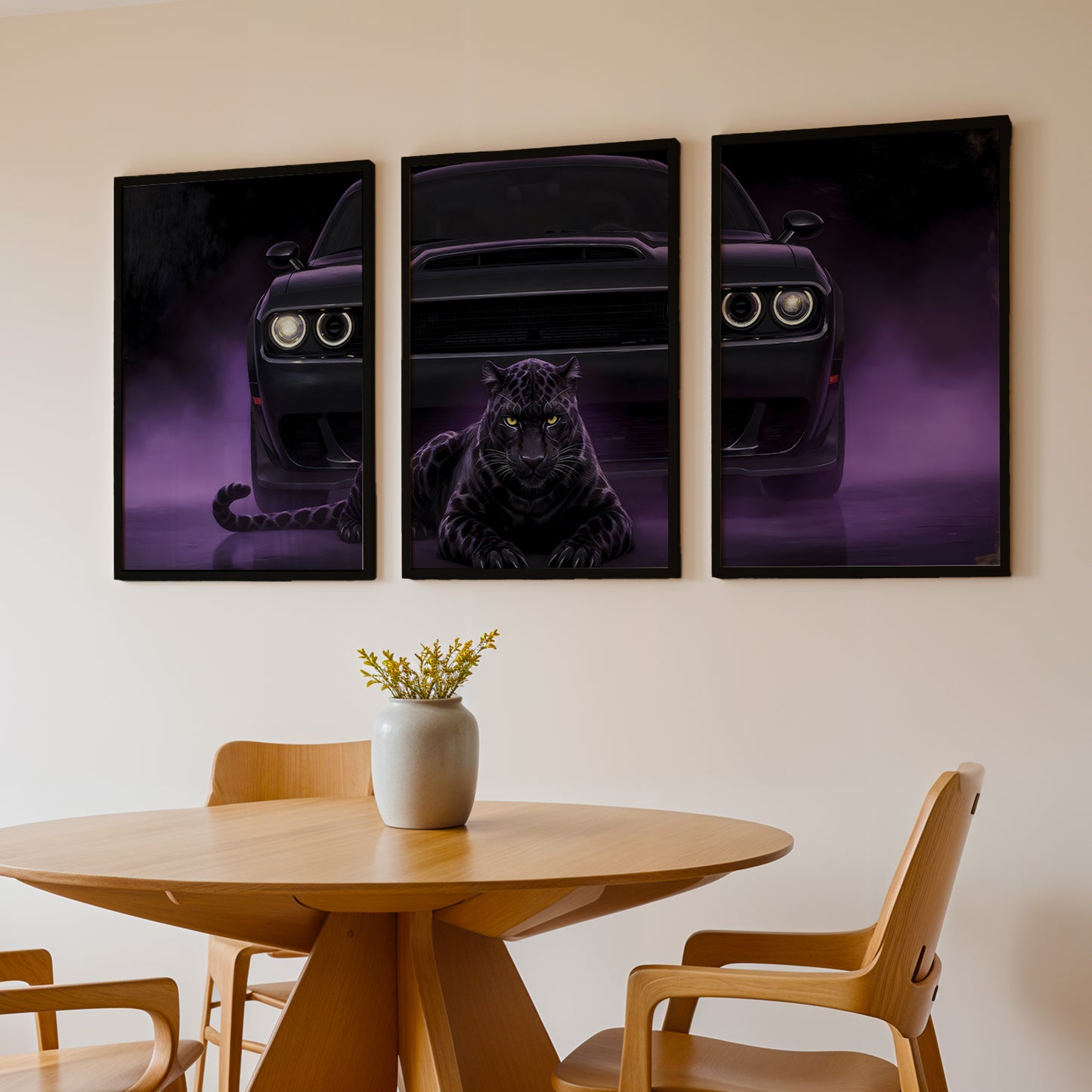 Midnight Beast Charger Wall Frame Set of 3