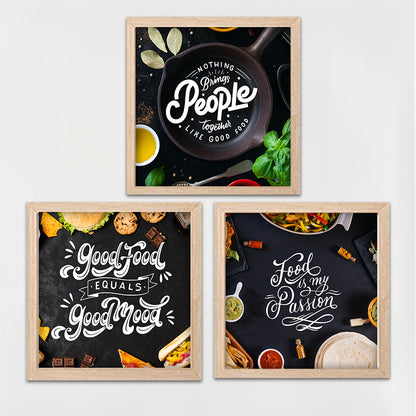 Good Food Quote Wall Frame Set of 3