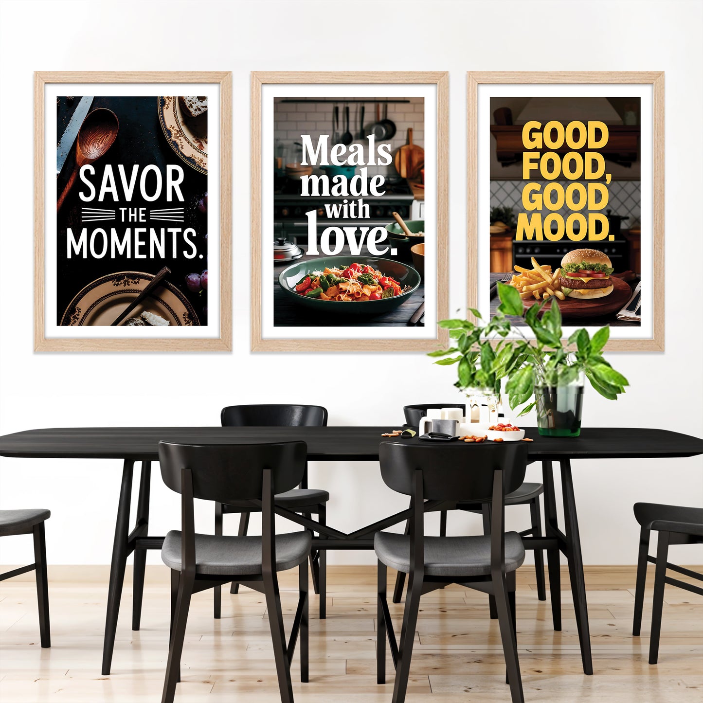 Food Quotes Wall Frame Set