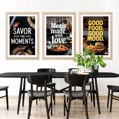 Food Quotes Wall Frame Set