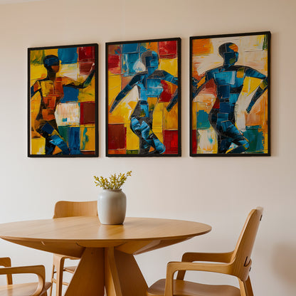Abstract Figure Wall Art Set of 3