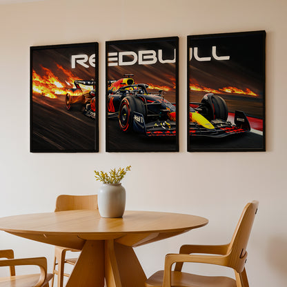 Red Bull Racing Wall Frame Set of 3