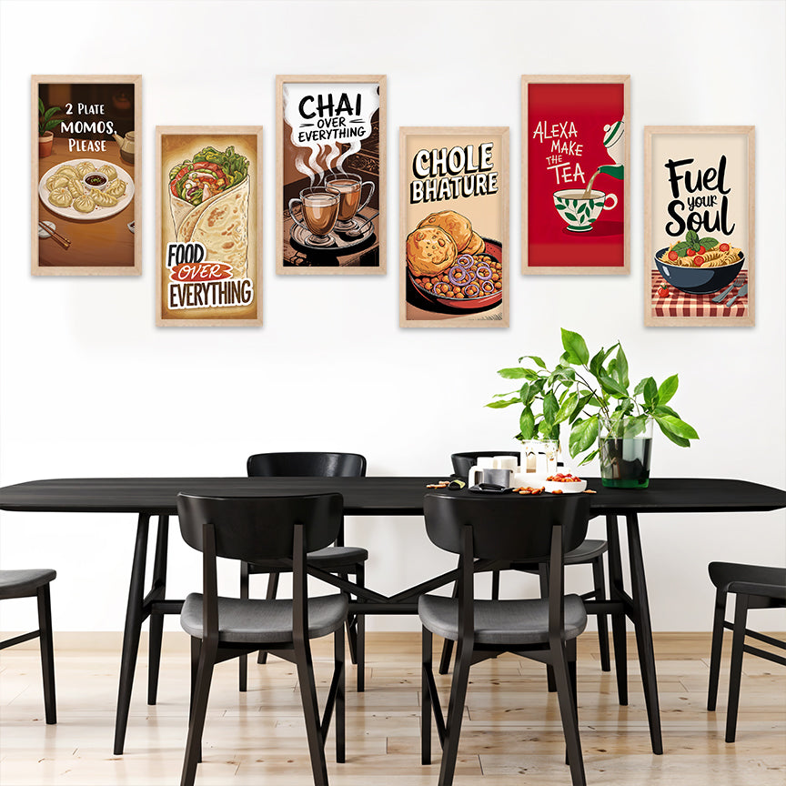 Desi Comfort Food Wall Frame Set