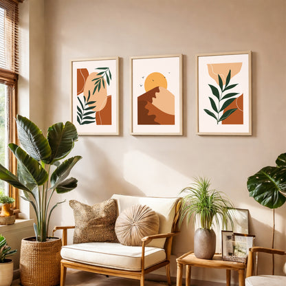 Boho Nature Minimal Wall Frame Set of 3