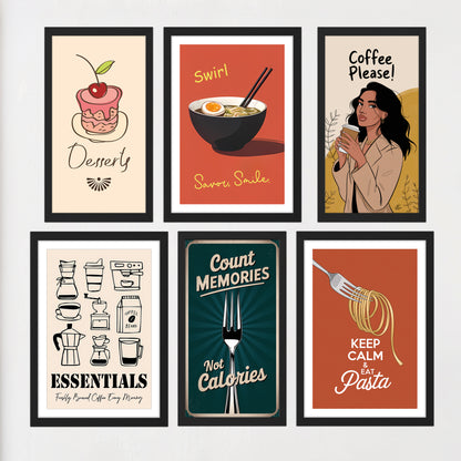 Kitchen Quotes Wall Art Set – 6