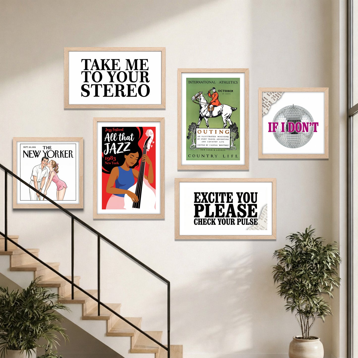 Music & Vintage Wall Art Set of 6