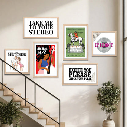 Music & Vintage Wall Art Set of 6