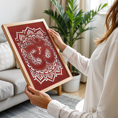 Om Pinewood Laser Wall Art