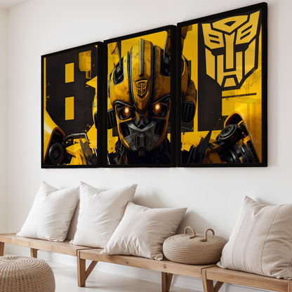 Transformers Bumblebee Wall Art Set of 3