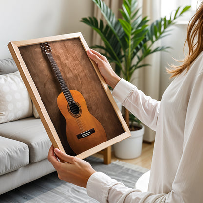 Classic Acoustic Guitar Framed Wall Art
