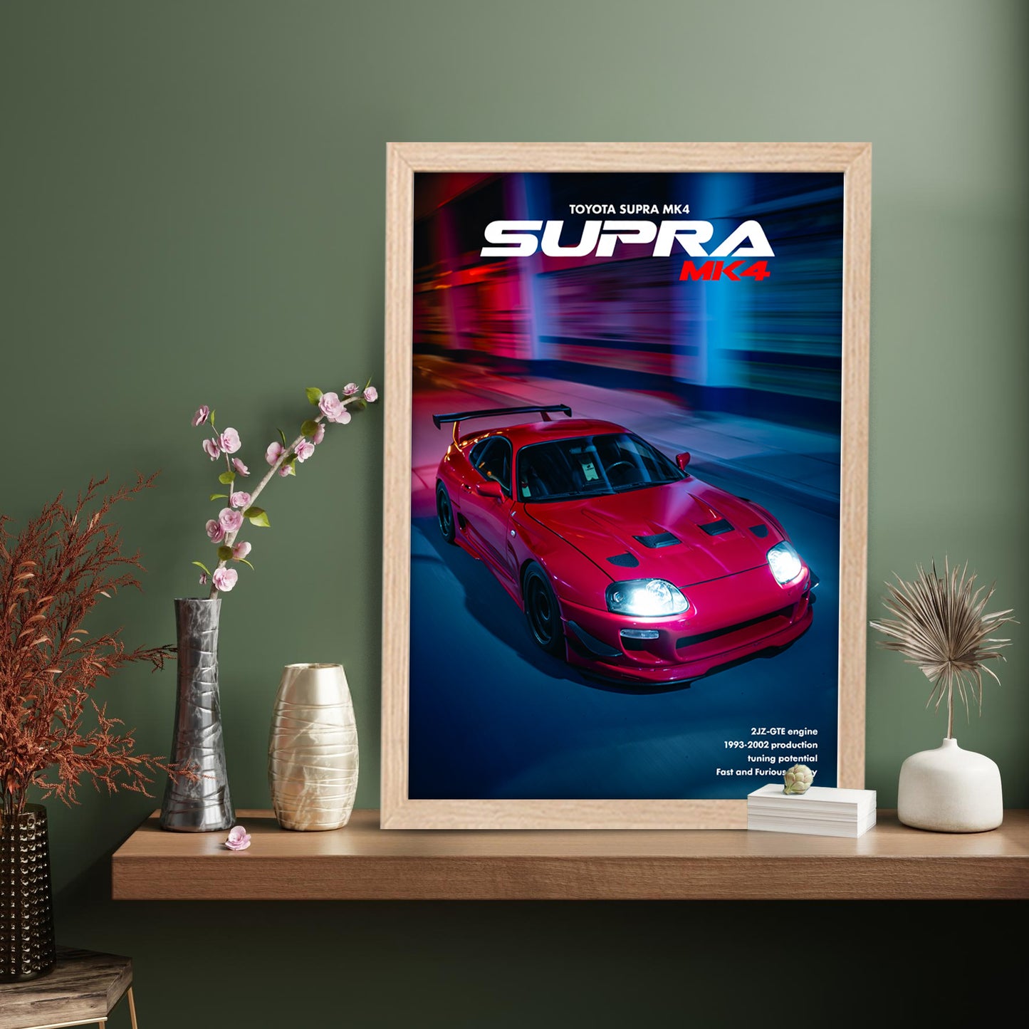 Supra MK4 Midnight Run Wall Frame