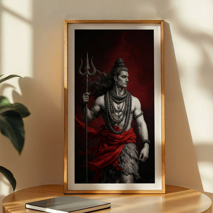 Mahadev Trishul Wall Frame