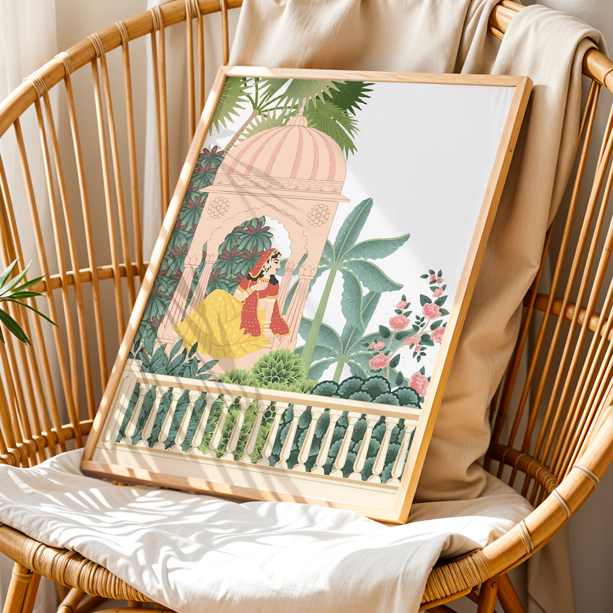 Indian Royal Garden Wall Frame