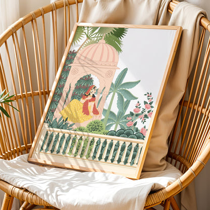 Indian Royal Garden Wall Frame