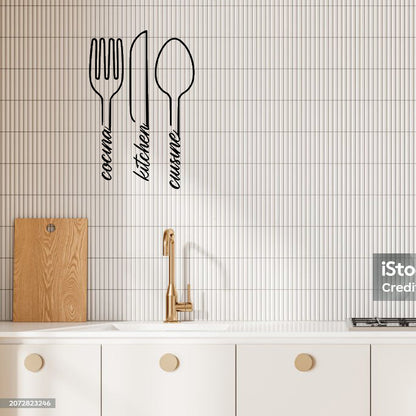 Cook • Kitchen • Cuisine Pinewood Wall Art