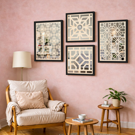 Fusion Luxe Mirror Art Set of 4