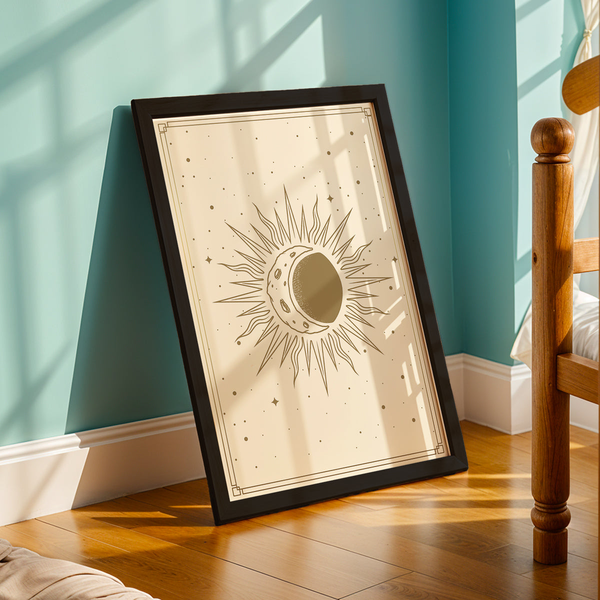 Celestial Sun Moon Wall Print