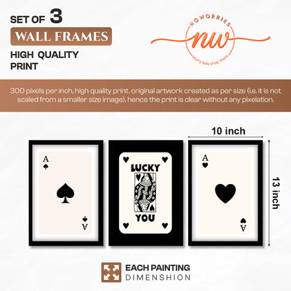 Ace & Lucky Trio Wall Frames Set of 3