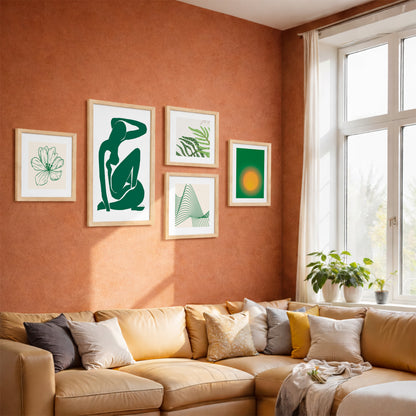 Organic Abstract Wall Set of 5