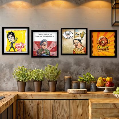 Bollywood Food Meme Wall Art Set