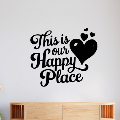 Happy Place Quote Wall Sticker