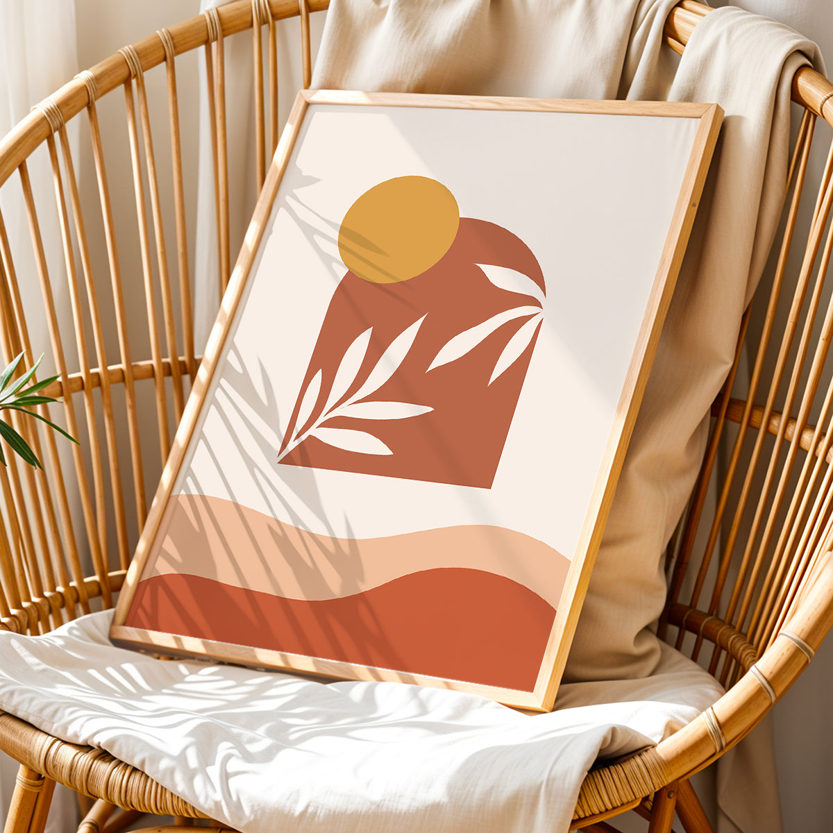 Abstract Floral Vase Wall Frame