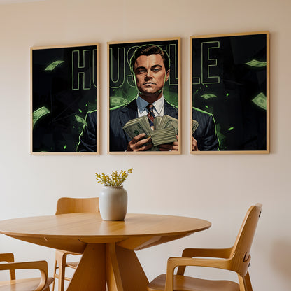 Hustle Mindset Wall Art Set of 3