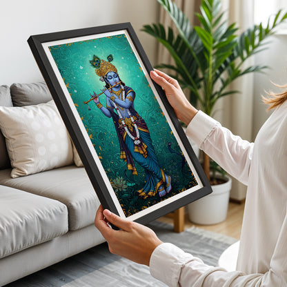 Lord Krishna Flute Wall Art