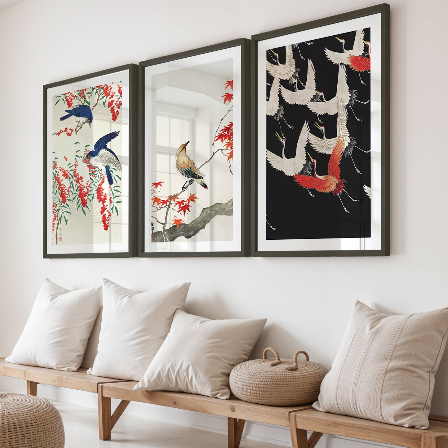 Japanese Bird & Crane Wall Art Collection