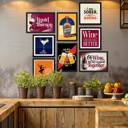 AM to PM Bar & Drink Wall Art Set (Copy)